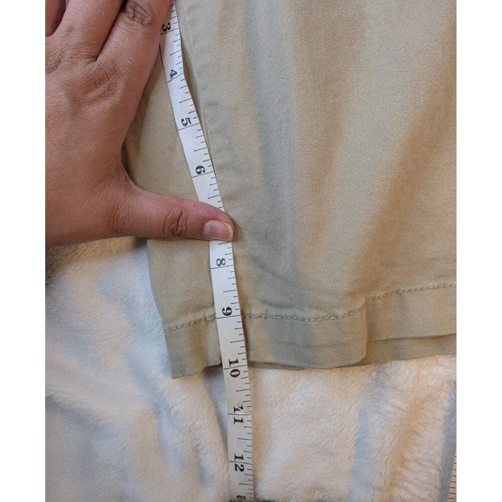 The Foundry Supply Co. Young Mens Flat Front Khaki Waistband Chino Shorts 46